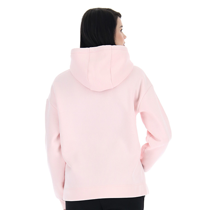 Pink Lotto Dinamico W V Sweat Hd Fl Women's Sweatshirt | Lotto-42909