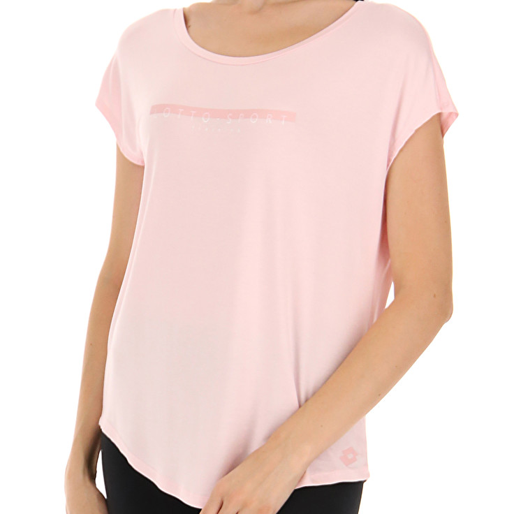 Pink Lotto Dinamico W V Vi Women's T Shirts | Lotto-62108