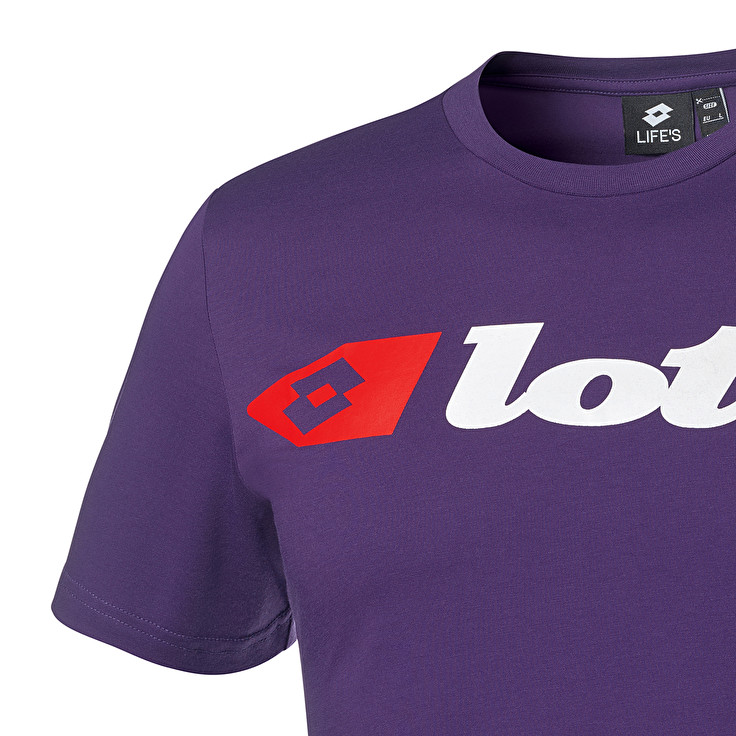 Purple Lotto Athletica Due Logo Men's T Shirts | Lotto-27773