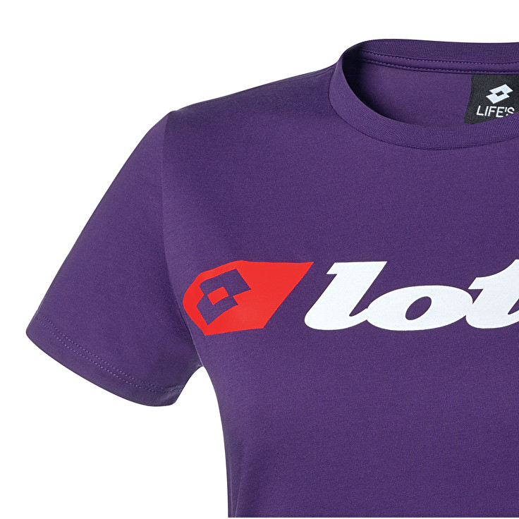 Purple Lotto Athletica Due W Logo Women's T Shirts | Lotto-17347