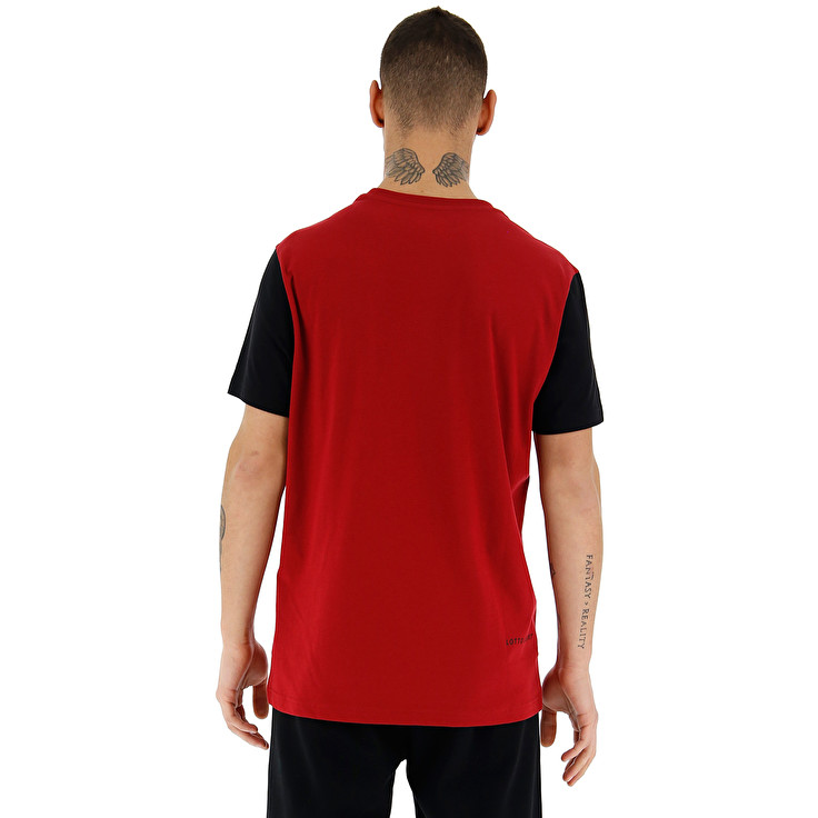 Red / Black Lotto Dinamico Iii Stp Co Men's T Shirts | Lotto-30003