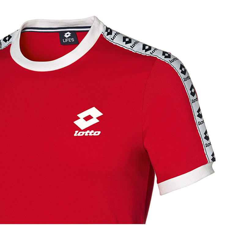 Red Lotto Athletica Js Men's T Shirts | Lotto-50001