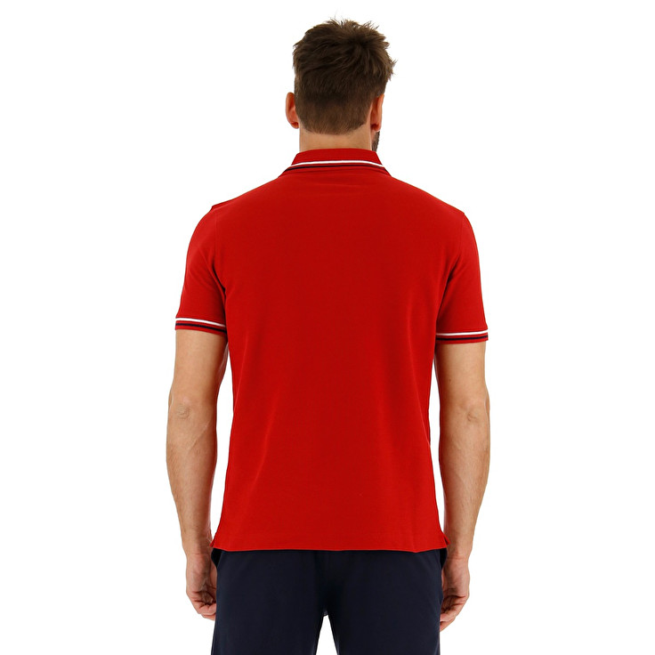 Red Lotto Classica Men's Polo Shirts | Lotto-14378