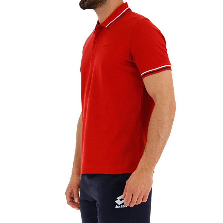 Red Lotto Classica Men's Polo Shirts | Lotto-14378