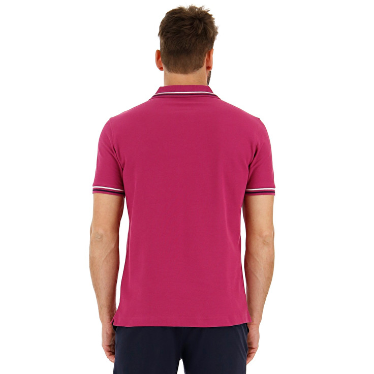 Red Lotto Classica Men's Polo Shirts | Lotto-77063