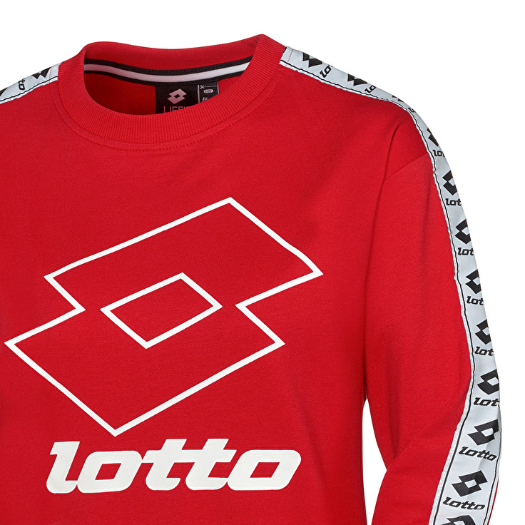 Red / White Lotto Athletica Sweat Rn W Women's Tracksuits | Lotto-46688