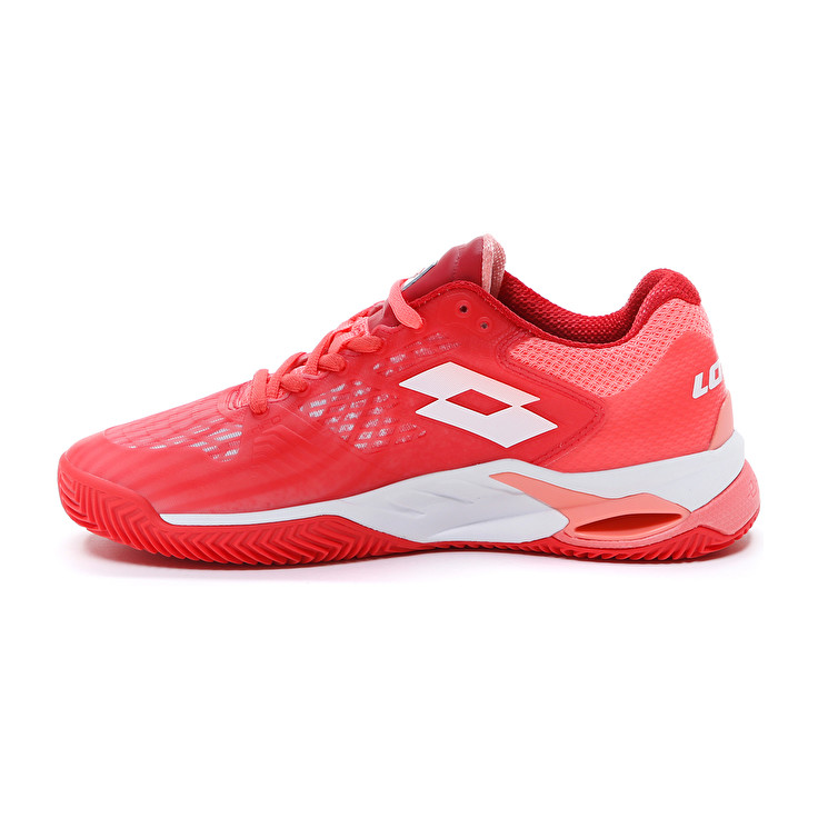 Red / White / Rose Lotto Mirage 100 Cly W Women's Tennis Shoes | Lotto-16600