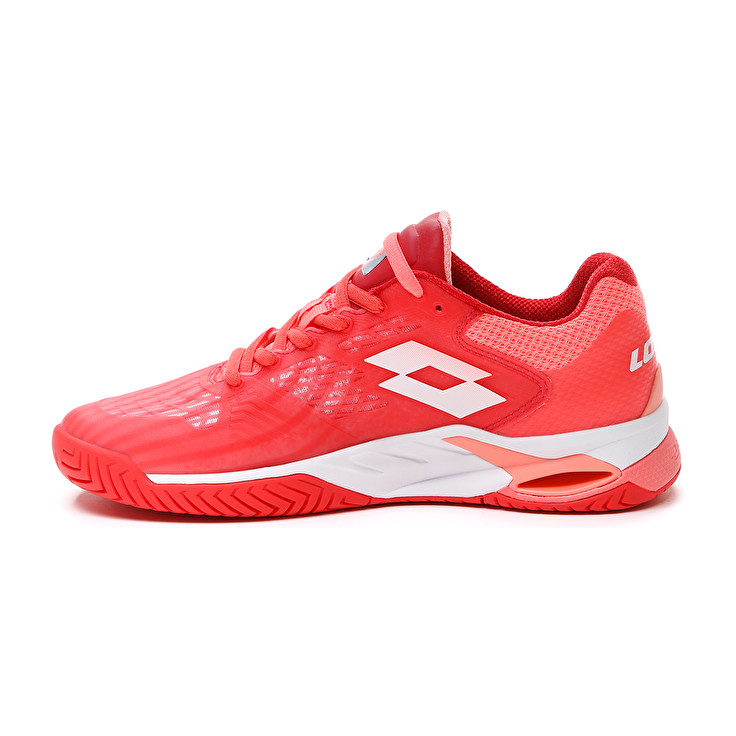 Red / White / Rose Lotto Mirage 100 Spd W Women's Tennis Shoes | Lotto-81842