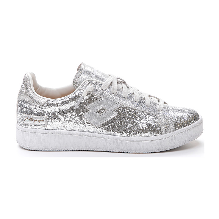 Silver Lotto Autograph Glitter W Women\'s Sneakers | Lotto-18594