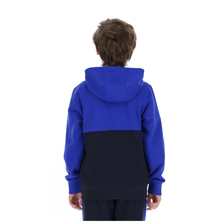 White / Black / Blue Lotto Athletica B Iii Sweat Fz Hd Fl Kids' Tracksuits | Lotto-51495