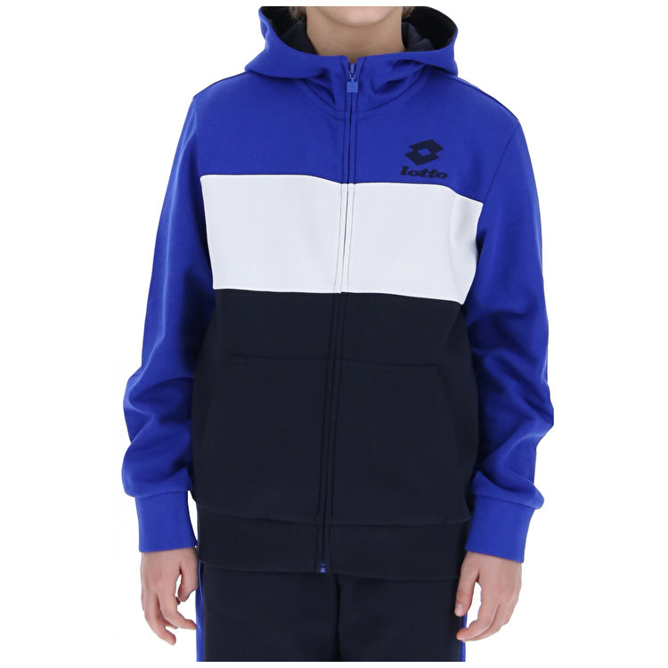 White / Black / Blue Lotto Athletica B Iii Sweat Fz Hd Fl Kids' Tracksuits | Lotto-51495