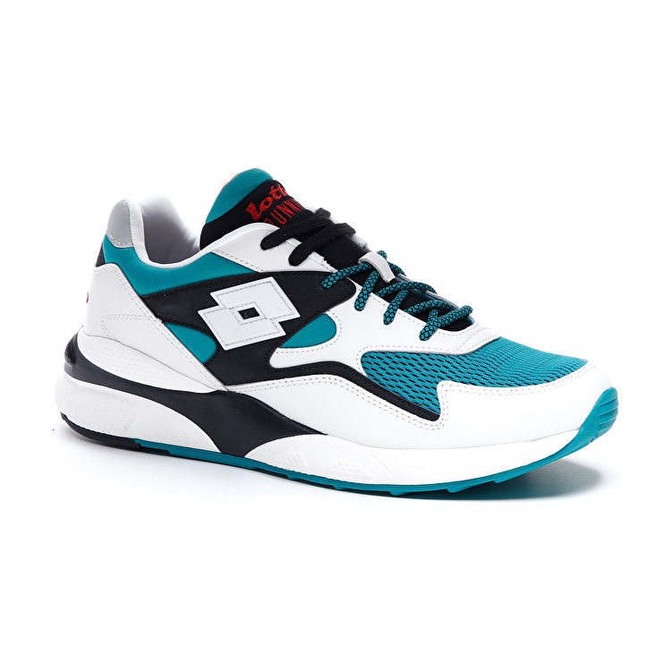 White / Black / Blue Lotto Sirius Men's Sneakers | Lotto-13290