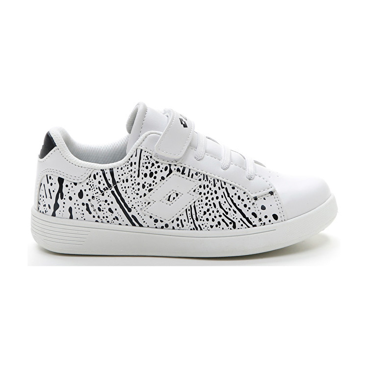 White / Black Lotto 1973 Evo Amf Iii Prt Cl Sl Kids\' Sneakers | Lotto-30983