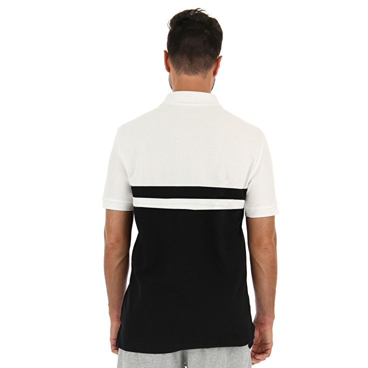 White / Black Lotto Praja Ii Pq Men's Polo Shirts | Lotto-20209