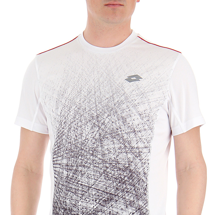 White / Black Lotto Space Ii Men's T Shirts | Lotto-33178