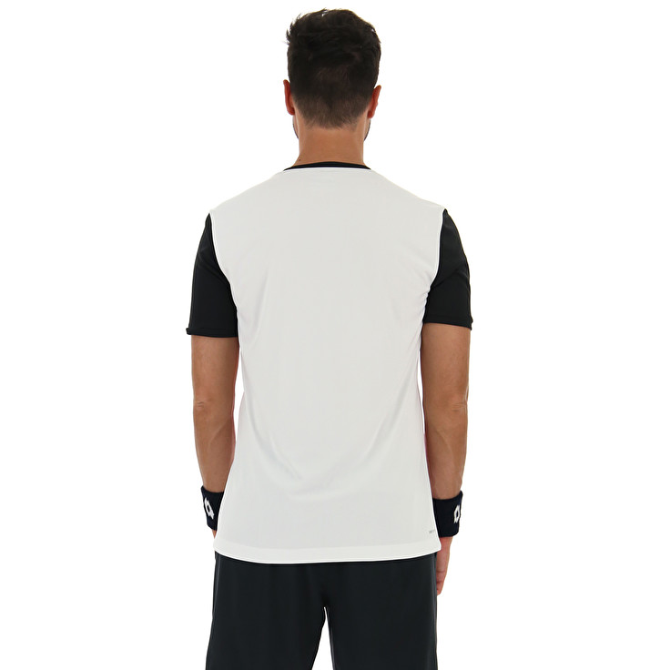 White / Black Lotto Top Ten Iii Prt1 Pl Men's T Shirts | Lotto-34735