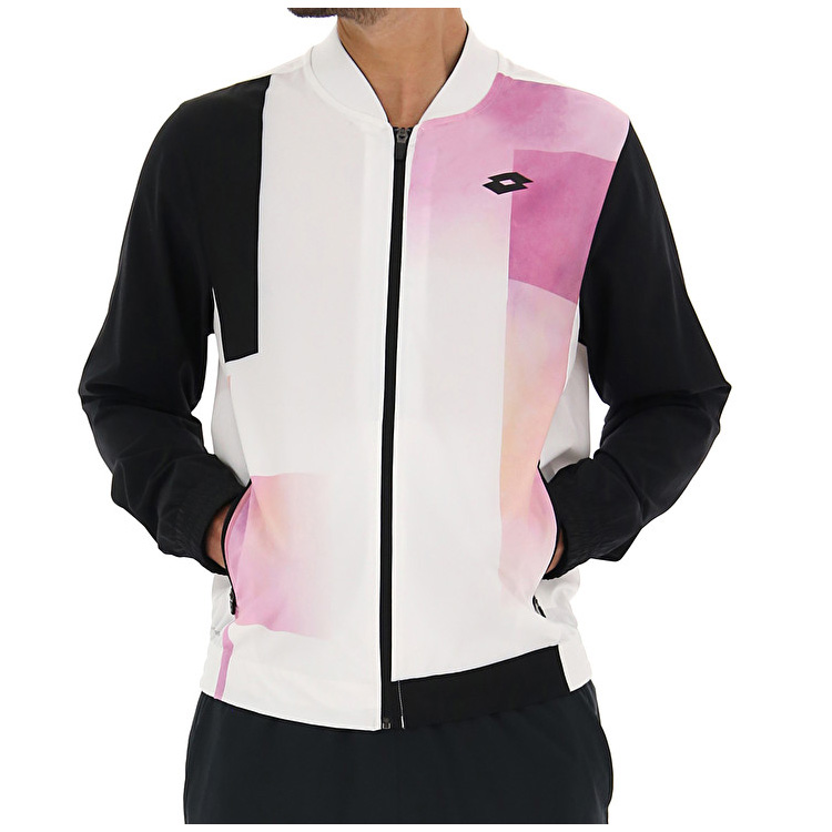 White / Black Lotto Top Ten Iii Prt1 Pl Men's Jackets | Lotto-76420