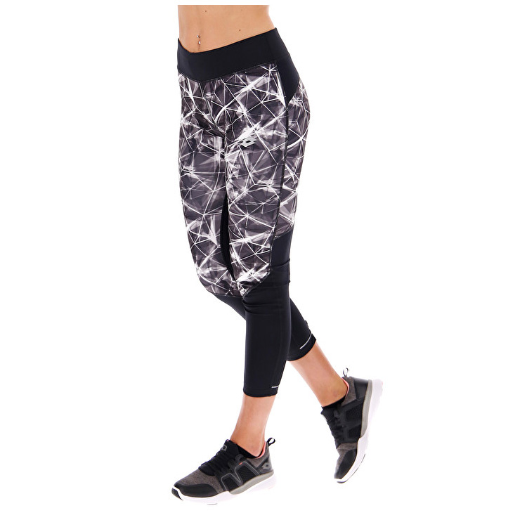 White / Black Lotto Xride Iiis W Women\'s Leggings | Lotto-85319