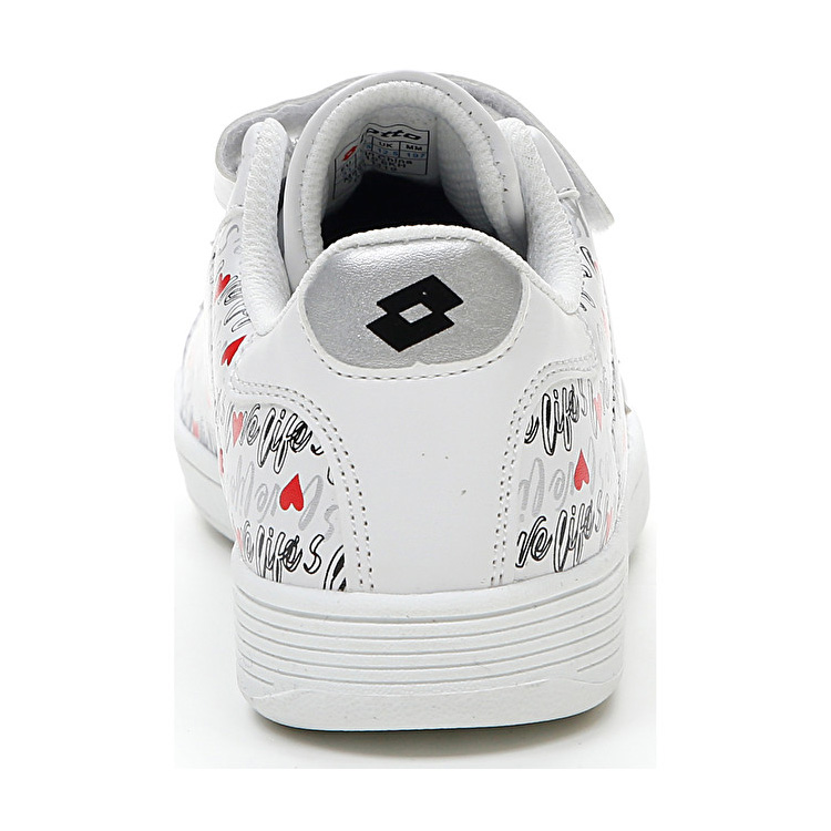 White / Black / Red Lotto 1973 Evo Amf Iii Love Cl Sl Kids' Sneakers | Lotto-12323