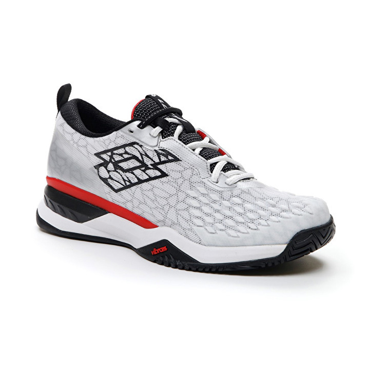 White / Black / Red Lotto Raptor Hyperpulse 100 Spd Men's Tennis Shoes | Lotto-27383