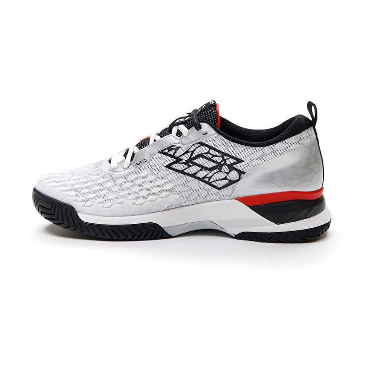 White / Black / Red Lotto Raptor Hyperpulse 100 Spd Men's Tennis Shoes | Lotto-27383