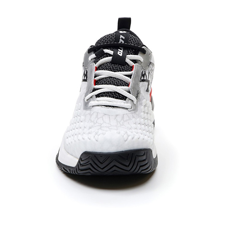 White / Black / Red Lotto Raptor Hyperpulse 100 Spd Men's Tennis Shoes | Lotto-27383