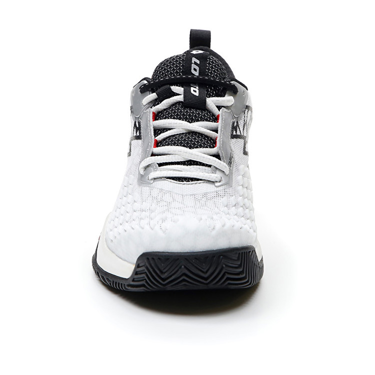 White / Black / Red Lotto Raptor Hyperpulse 100 Cly Men's Tennis Shoes | Lotto-43744