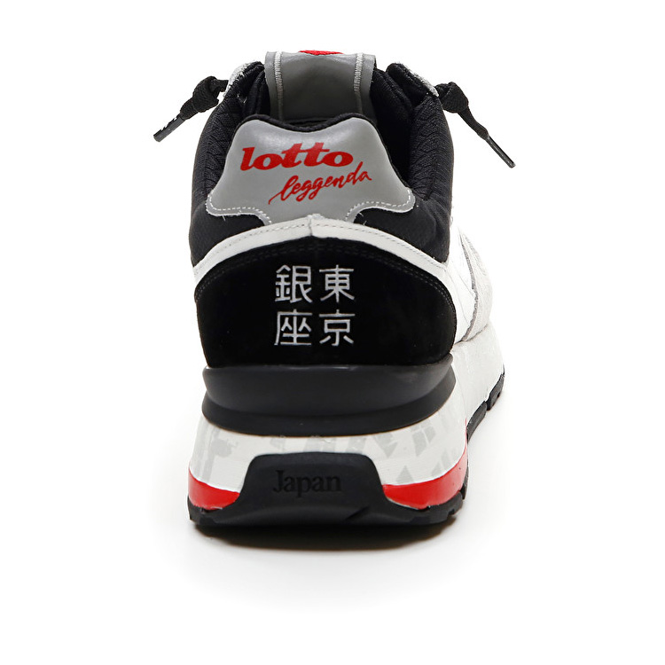 White / Black / Red Lotto Tokyo Ginza Lth Men's Sneakers | Lotto-65505