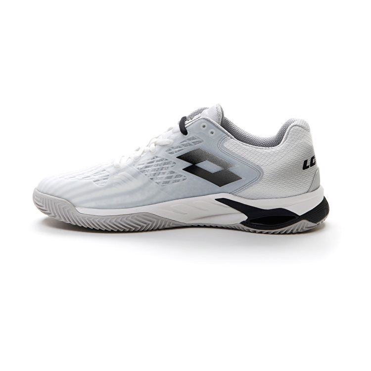 White / Black / Silver Lotto Mirage 100 Cly Men's Tennis Shoes | Lotto-34189