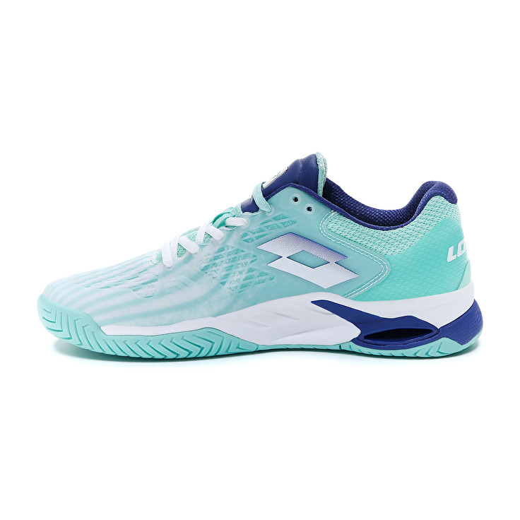 White / Blue / Green Lotto Mirage 100 Spd W Women's Tennis Shoes | Lotto-34018