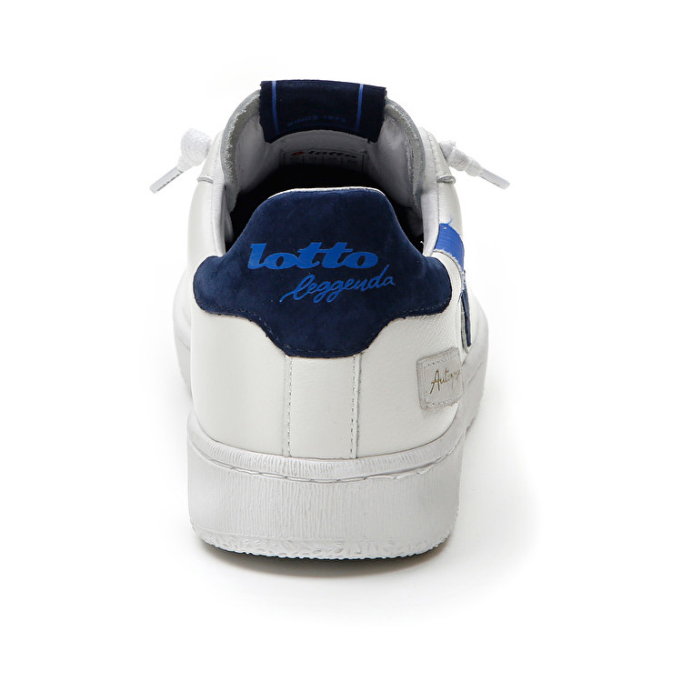 White / Blue Lotto Autograph Block Men's Sneakers | Lotto-64563