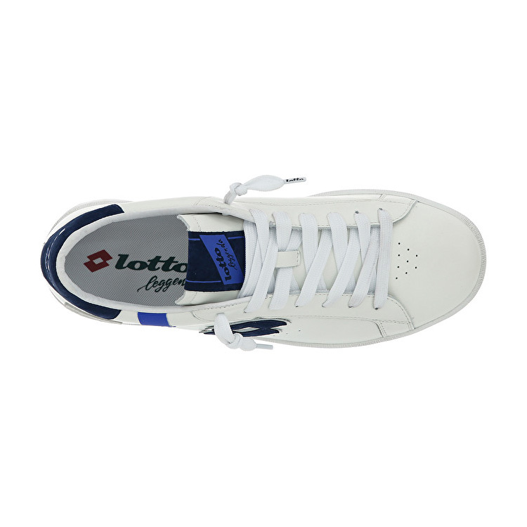 White / Blue Lotto Autograph Block Men's Sneakers | Lotto-64563