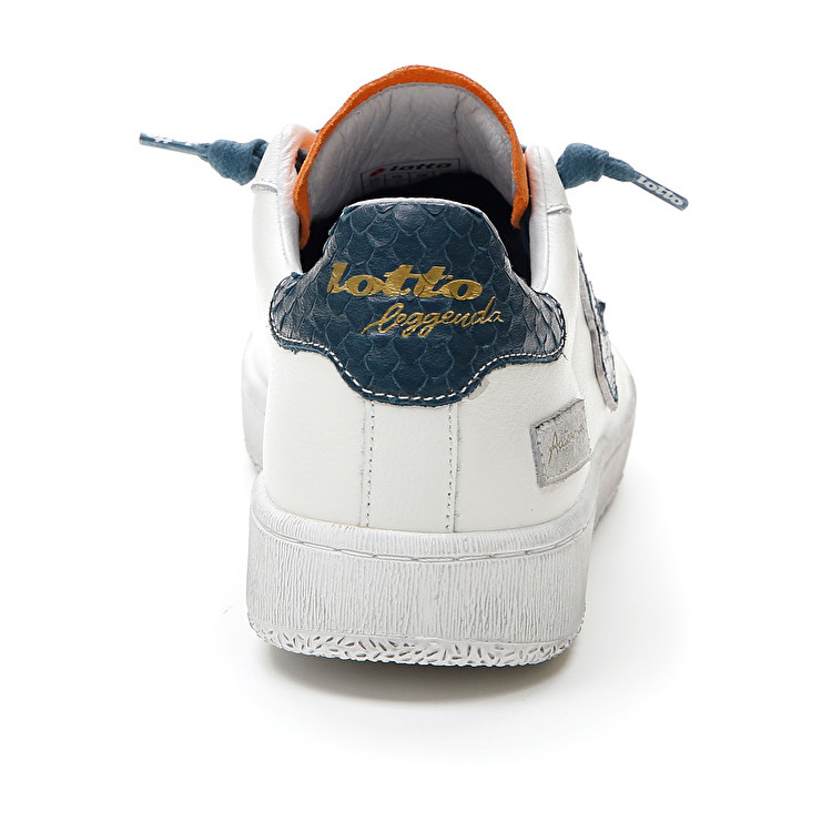 White / Blue Lotto Autograph Fish Men's Sneakers | Lotto-98181