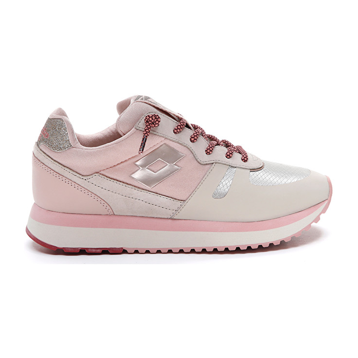 White / Brown / Pink Lotto Tokyo Wedge Tech W Women\'s Sneakers | Lotto-31708