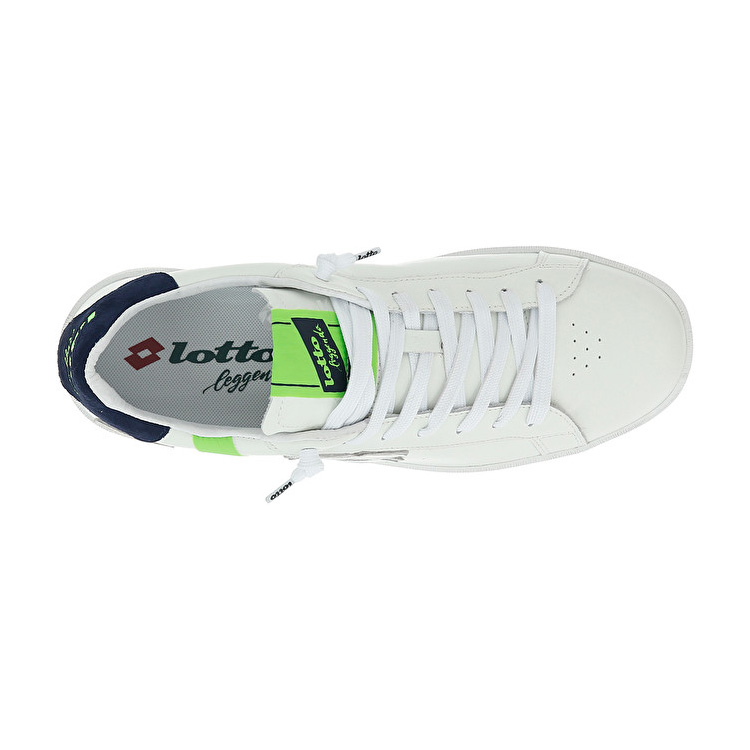 White / Green / Blue Lotto Autograph Block Men's Sneakers | Lotto-27179