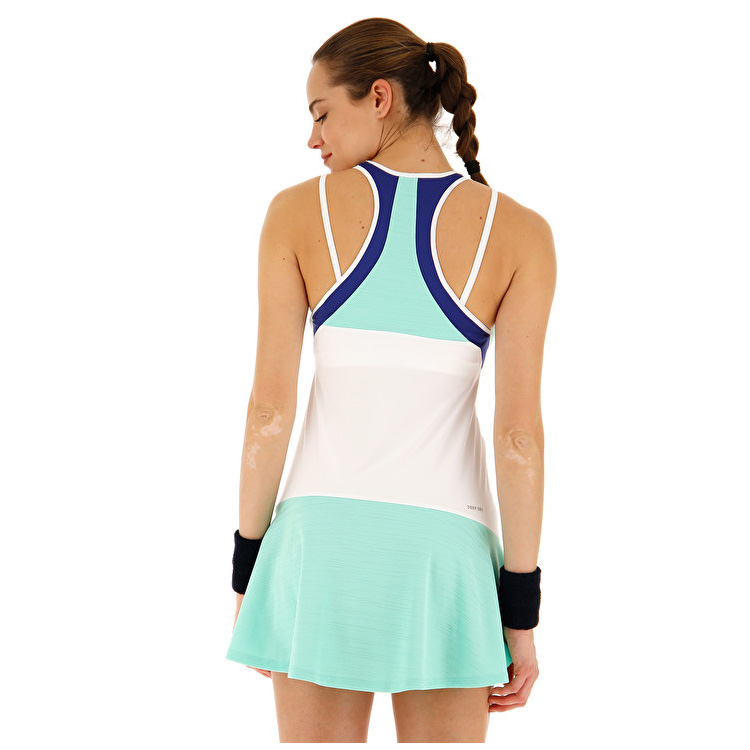 White / Green / Blue Lotto Top Ten W Ii Pl Women's Dress | Lotto-21598