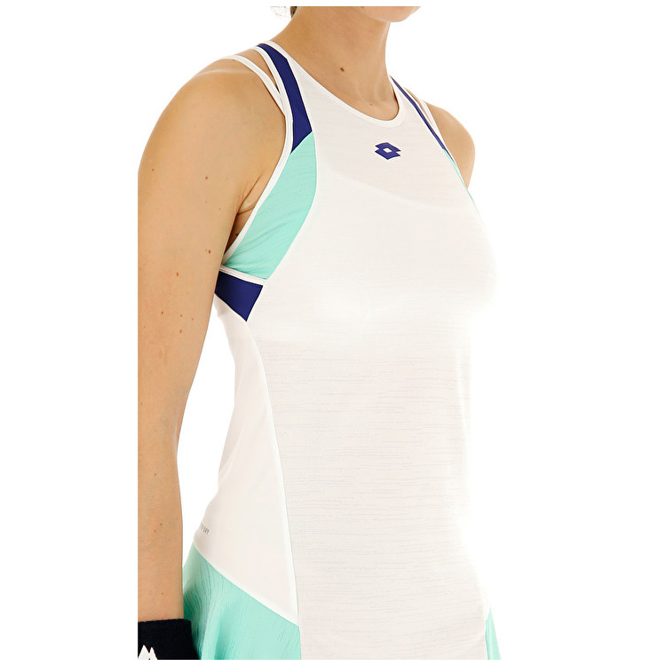 White / Green / Blue Lotto Top Ten W Ii Pl Women's Dress | Lotto-21598