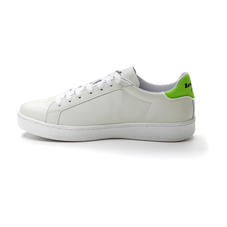 White / Green Lotto Autograph Fluo Men's Sneakers | Lotto-28956