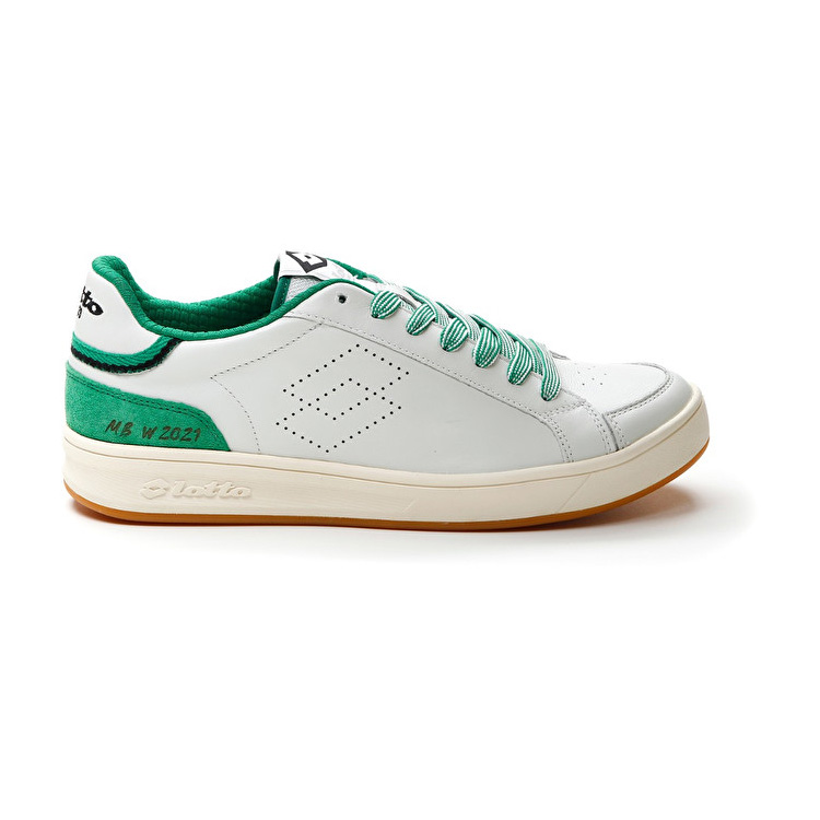 White / Green Lotto Signature Limited Edition Men\'s Sneakers | Lotto-86368