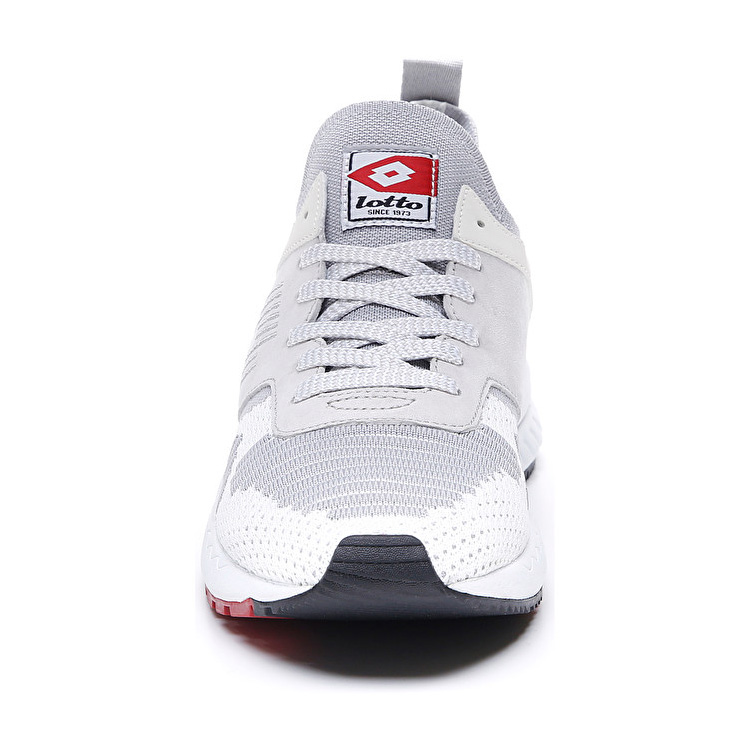 White / Grey Lotto Marathon Knit Men's Sneakers | Lotto-25122