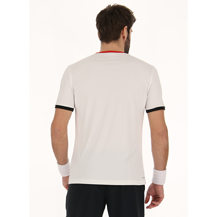 White / Grey Lotto Top Ten Iii Prt2 Pl Men's T Shirts | Lotto-97456