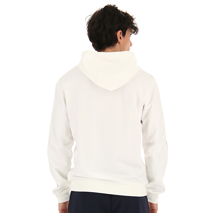 White Lotto Athletica Due Iv Sweat Hd Pl Men's Sweatshirt | Lotto-11656