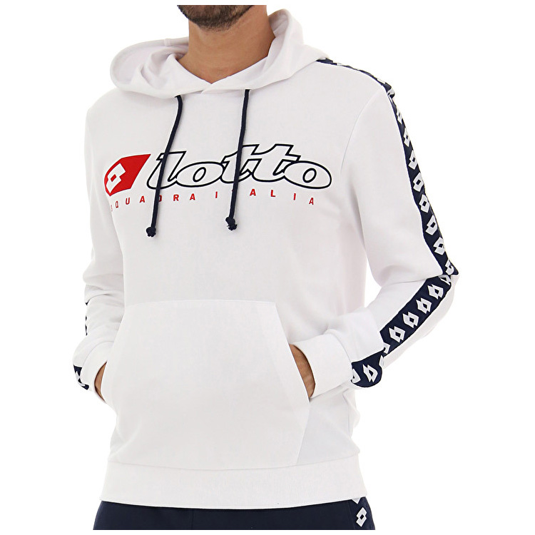 White Lotto Athletica Due Sweat Hd Pl Men's Sweatshirt | Lotto-60630