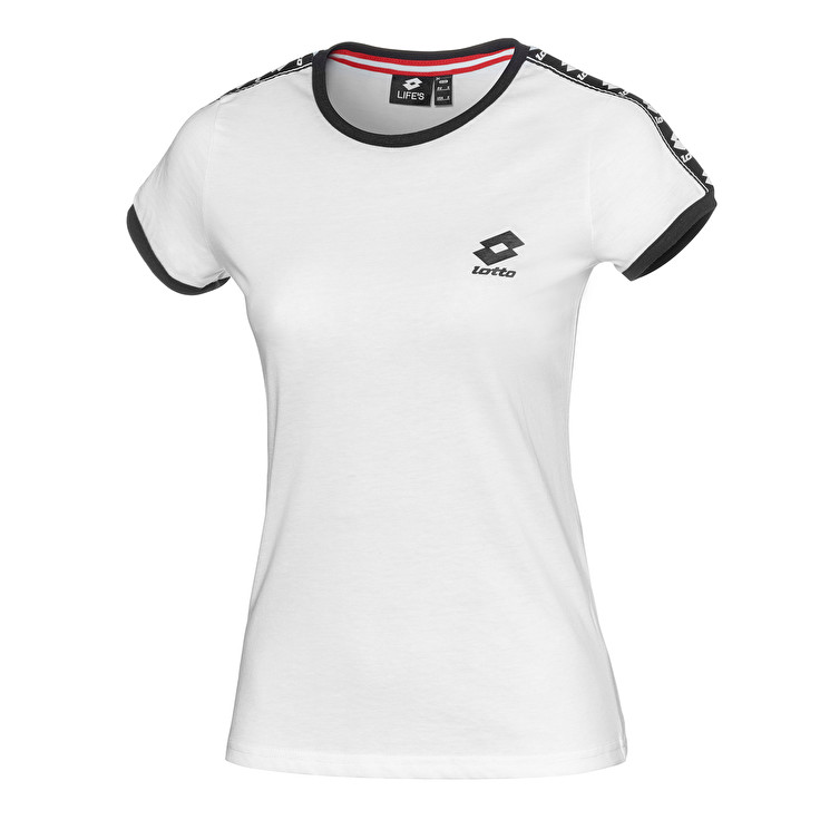 White Lotto Athletica Js W Women\'s T Shirts | Lotto-79046