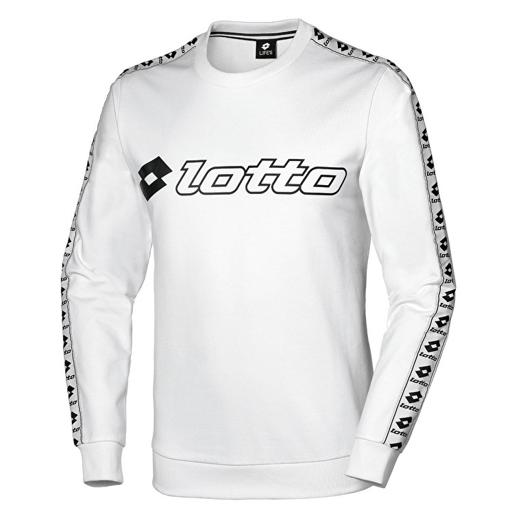 White Lotto Athletica Sweat Rn Men\'s Sweatshirt | Lotto-62899