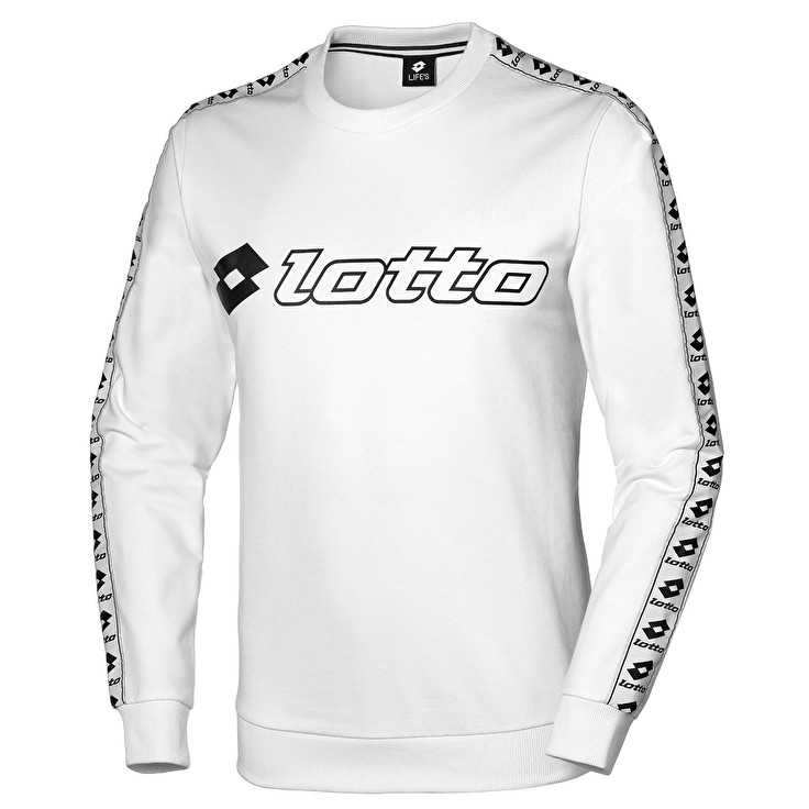 White Lotto Athletica Sweat Rn Men\'s Tracksuits | Lotto-12790