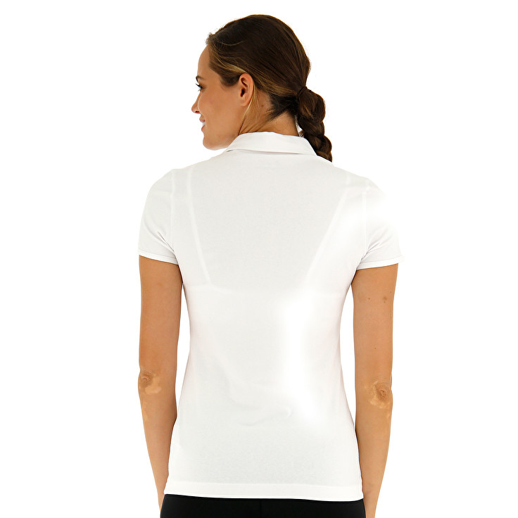 White Lotto Classica W Stc Js Women's Polo Shirts | Lotto-84352