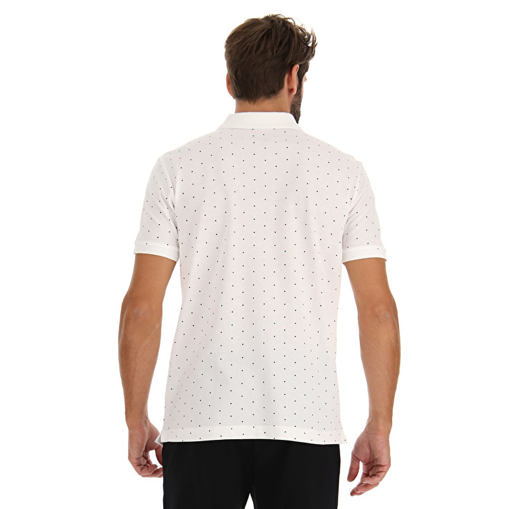 White Lotto Elba Ii Pq Men's Polo Shirts | Lotto-93303