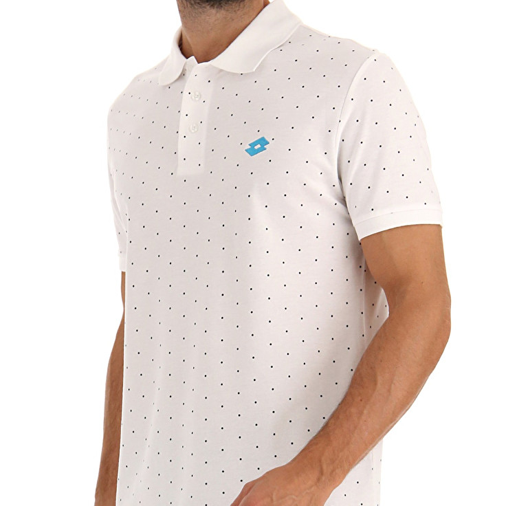 White Lotto Elba Ii Pq Men's Polo Shirts | Lotto-93303