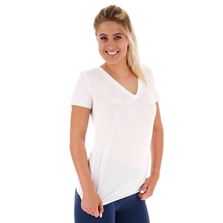 White Lotto Feel-fit W Women\'s T Shirts | Lotto-89101